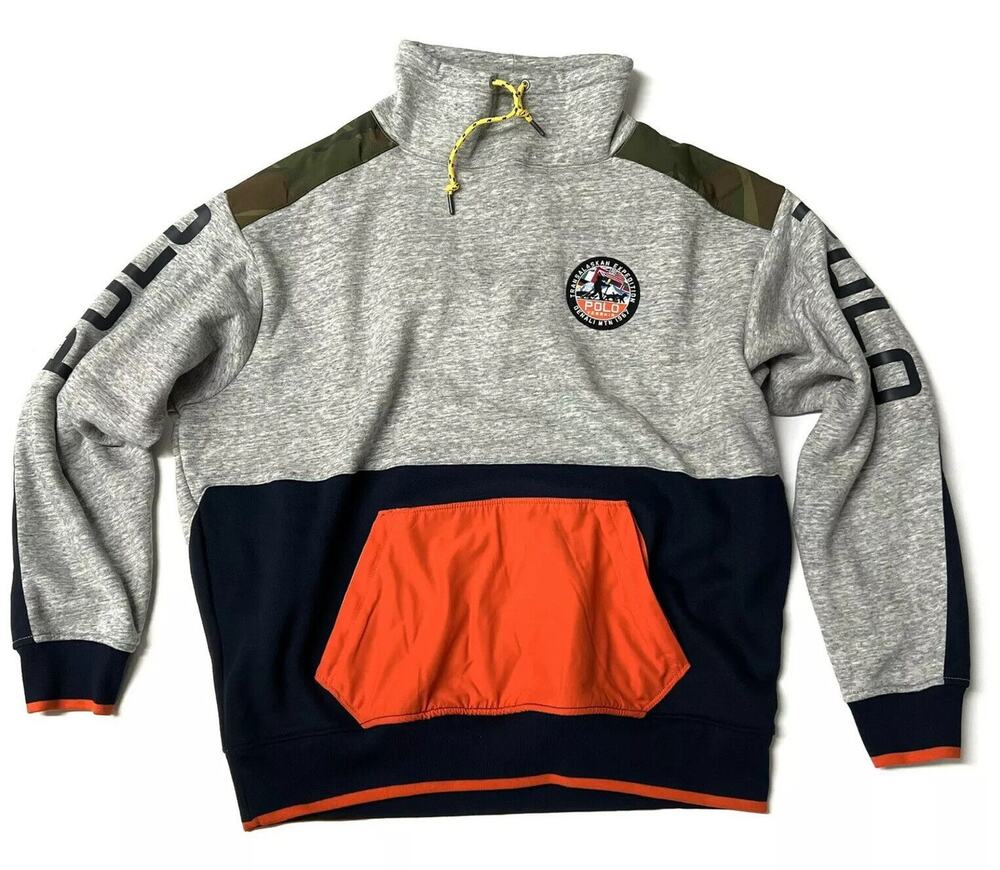 Polo Ralph Lauren Transalaskan Expedition Terrain Camo Sweatshirt Size Medium M